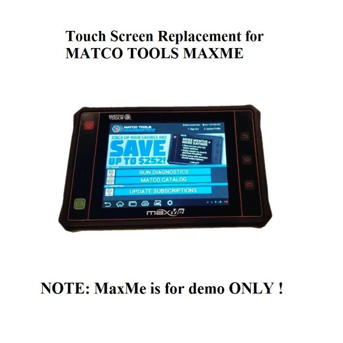 Touch Screen Digitizer Replacement for MATCO TOOLS MAXME MDMAXMEMatco